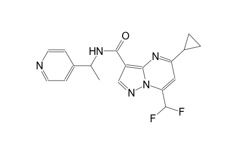 5-cyclopropyl-7-(difluoromethyl)-N-[1-(4-pyridinyl)ethyl]pyrazolo[1,5-a]pyrimidine-3-carboxamide
