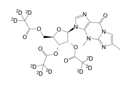 4,6-Dimethyl-3-[2,3,5-tri-O-(acetyl-D3)-.beta.,D-ribofuranosyl]-3,4-dihydro-9H-imidazo[1,2-a]purin-9-one
