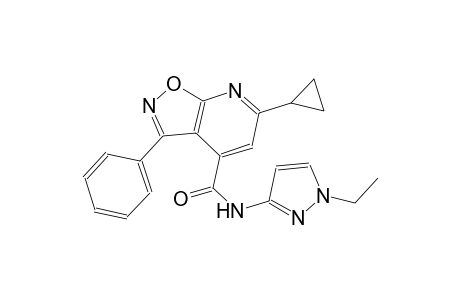 isoxazolo[5,4-b]pyridine-4-carboxamide, 6-cyclopropyl-N-(1-ethyl-1H-pyrazol-3-yl)-3-phenyl-