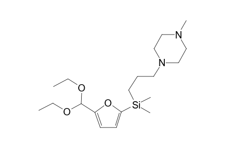 1-{3-[Dimethyl(5-diethoxymethylfuran-2-yl)silyl]propyl}-4-methylpiperazine