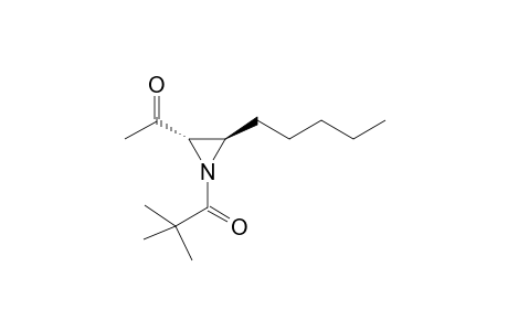 1-((2S*,3R*)-2-Acetyl-3-pentylaziridin-1-yl)-2,2-dimethylpropan-1-one