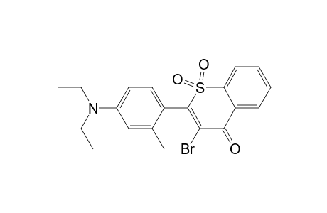 4H-1-Benzothiopyran-4-one, 3-bromo-2-[4-(diethylamino)-2-methylphenyl]-, 1,1-dioxide
