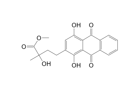 2-Anthracenebutanoic acid, 9,10-dihydro-.alpha.,1,4-trihydroxy-.alpha.-methyl-9,10-dioxo-, methyl ester, (R)-