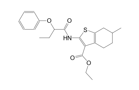 ethyl 6-methyl-2-[(2-phenoxybutanoyl)amino]-4,5,6,7-tetrahydro-1-benzothiophene-3-carboxylate
