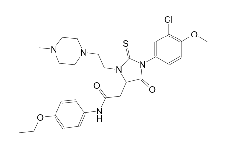 2-{1-(3-chloro-4-methoxyphenyl)-3-[2-(4-methyl-1-piperazinyl)ethyl]-5-oxo-2-thioxo-4-imidazolidinyl}-N-(4-ethoxyphenyl)acetamide