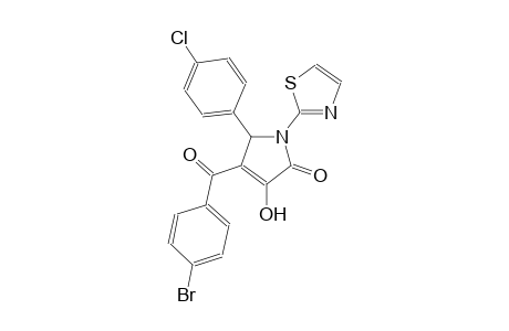 4-(4-bromobenzoyl)-5-(4-chlorophenyl)-3-hydroxy-1-(1,3-thiazol-2-yl)-1,5-dihydro-2H-pyrrol-2-one