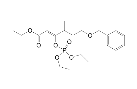 (Z)-3-diethoxyphosphoryloxy-4-methyl-6-phenylmethoxy-2-hexenoic acid ethyl ester
