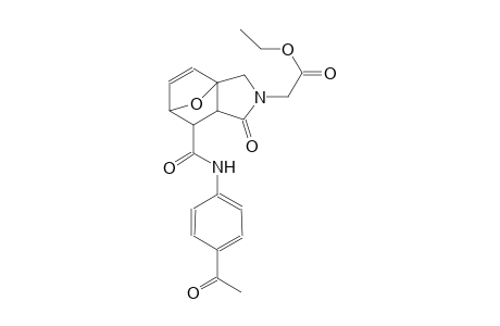 ethyl 2-{6-[2-(4-acetylphenyl)acetyl]-4-oxo-10-oxa-3-azatricyclo[5.2.1.0(1,5)]dec-8-en-3-yl}acetate