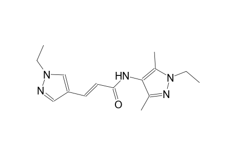 (2E)-N-(1-ethyl-3,5-dimethyl-1H-pyrazol-4-yl)-3-(1-ethyl-1H-pyrazol-4-yl)-2-propenamide