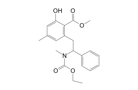 Methyl-4-(2-(ethoxycarbonyl(methyl)amino)-2-phenylethyl)-2-hydroxy-6-methylbenzoate and methyl 2-(2-(ethoxycarbonyl(methyl)amino)-2-phenylethyl)-6-hydroxy-4-methylbenzoate