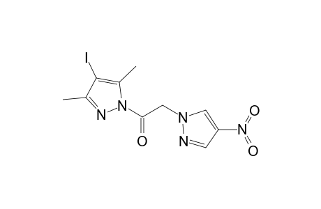 1H-Pyrazole, 4-iodo-3,5-dimethyl-1-[2-(4-nitro-1H-pyrazol-1-yl)acetyl]-
