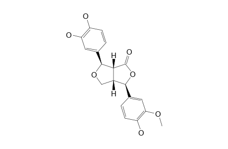 (+)-SYZYGIRESINOL-A;(7-BETA,7'-BETA,8-ALPHA,8'-ALPHA)-3'-METHOXY-9-OXO-7,9',7,9'-DIEPOXYLIGNAN-3,4,4'-TRIOL