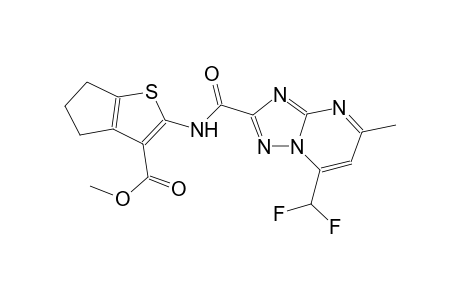methyl 2-({[7-(difluoromethyl)-5-methyl[1,2,4]triazolo[1,5-a]pyrimidin-2-yl]carbonyl}amino)-5,6-dihydro-4H-cyclopenta[b]thiophene-3-carboxylate