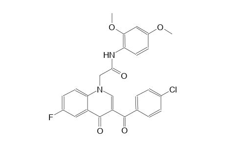 1-quinolineacetamide, 3-(4-chlorobenzoyl)-N-(2,4-dimethoxyphenyl)-6-fluoro-1,4-dihydro-4-oxo-