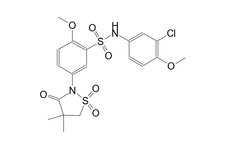 benzenesulfonamide, N-(3-chloro-4-methoxyphenyl)-5-(4,4-dimethyl-1,1-dioxido-3-oxo-2-isothiazolidinyl)-2-methoxy-