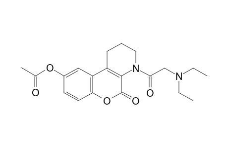 Acetic acid, 1-(2-diethylaminoacetyl)-10-oxo-2,3,4,10-tetrahydro-1H-9-oxa-1-azaphenanthren-6-yl ester