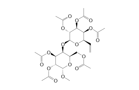 METHYL-2,3,6-TRI-O-ACETYL-4-O-(2',3',4'-TRI-O-ACETYL-6',7'-DIDEOXY-BETA-D-GALACTO-HEPT-6'-ENOPYRANOSYL)-ALPHA-D-GALACTOPYRANOSIDE