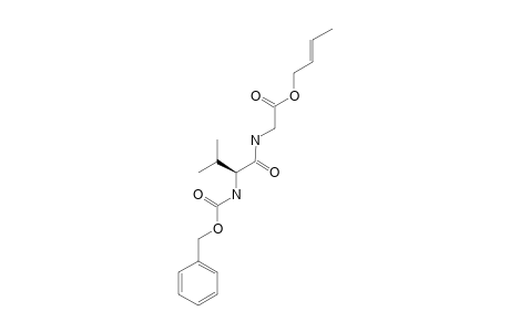 2-[[(2S)-2-(benzyloxycarbonylamino)-3-methyl-butanoyl]amino]acetic acid [(E)-but-2-enyl] ester
