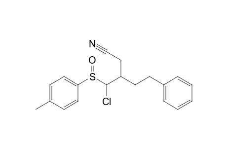 3-[Chloro(p-tolylsulfinyl)methyl]-5-phenylpentanenitrile