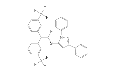 5-((1-fluoro-2,2-bis(3-(trifluoromethyl)phenyl)vinyl)thio)-1,3-diphenyl-1H-pyrazole