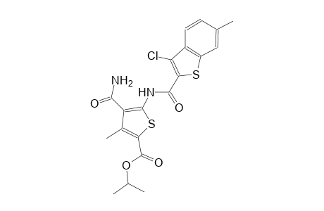 isopropyl 4-(aminocarbonyl)-5-{[(3-chloro-6-methyl-1-benzothien-2-yl)carbonyl]amino}-3-methyl-2-thiophenecarboxylate