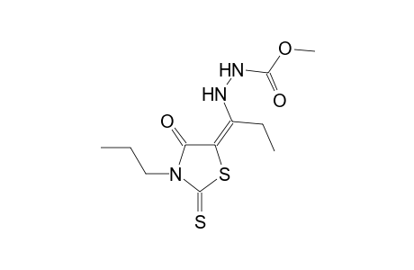 Methyl 2-[(1E)-1-(4-oxo-3-propyl-2-thioxo-1,3-thiazolidin-5-ylidene)propyl]hydrazinecarboxylate