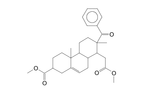 7-Benzoyl-8-methoxycarbonylmethyl-4a,7-dimethyl-1,2,3,4,4a,4b,5,6,7,8,8a,9-dodecahydro-phenanthrene-2-carboxylic acid, methyl ester