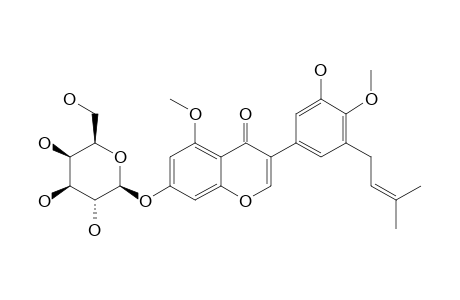 5,4'-DIMETHOXY-3'-PRENYL-BIOCHANIN-7-O-BETA-D-GALACTOPYRANOSIDE