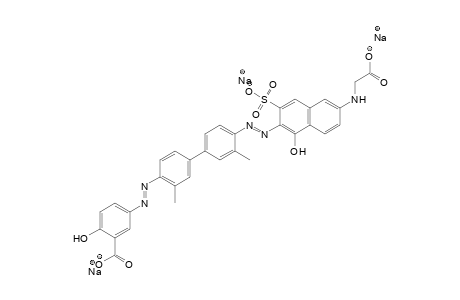 Benzoic acid, 5-[[4'-[6-[(carboxymethyl)amino]-1-hydroxy-3-sulfo-2-naphthalenyl]-3,3'-dimethyl[1,1'-biphenyl]-4-yl]azo]-2-hydroxy-, trisodium salt