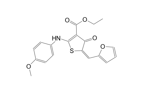 ethyl (5E)-5-(2-furylmethylene)-2-(4-methoxyanilino)-4-oxo-4,5-dihydro-3-thiophenecarboxylate
