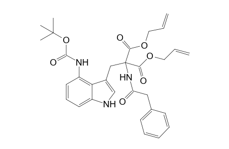 Bis(allyl) [4-(N-tert-butyloxycarbonyl)amino-1H-indol-3-yl]methylphenylacetamidomalonate