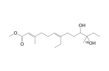 Methyl 7-ethyl-10-hydroxy-11-hydroxy(18O)-3,11-dimethyl-2,6-tridecadienoate