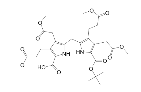1H-Pyrrole-3-propanoic acid, 2-carboxy-5-[[5-[(1,1-dimethylethoxy)carbonyl]-4-(2-methoxy-2-oxoethyl)-3-(3-methoxy-3-oxopropyl)-1H-pyrrol-2-yl]methyl]-4-(2-methoxy-2-ox oethyl)-, methyl ester