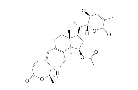 COLOSSOLACTONE_VIII;(22-S,23-R)-A,B-DIHOMO-19-NOR-15-BETA-ACETOXY-23-HYDROXY-4-OXA-3-OXOLANOSTA-1,8,19,24-TETRAEN-26,22-OLIDE