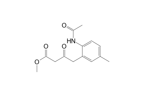 Benzenebutanoic acid, 2-(acetylamino)-5-methyl-.beta.-oxo-, methyl ester