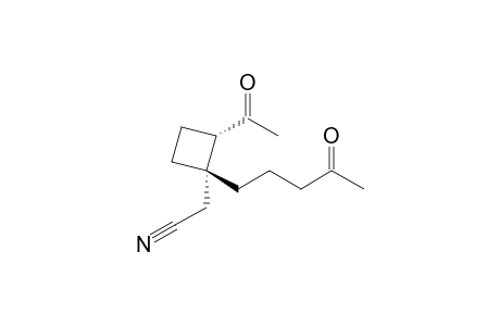 (cis)-2-(1'-Oxoethyl)-1-(4'-oxopent-1'-yl)cyclobutane-acetonitrile