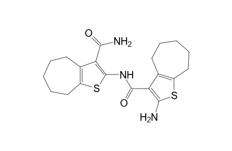 2-(2-amino-5,6,7,8-tetrahydro-4H-cyclohepta[b]thiophene-3-carboxamido)-5,6,7,8-tetrahydro-4H-cyclohepta[b]thiophene-3-carboxamide