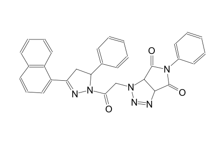 1-{2-[3-(1-naphthyl)-5-phenyl-4,5-dihydro-1H-pyrazol-1-yl]-2-oxoethyl}-5-phenyl-3a,6a-dihydropyrrolo[3,4-d][1,2,3]triazole-4,6(1H,5H)-dione