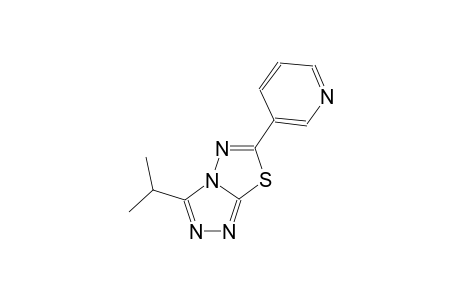 [1,2,4]triazolo[3,4-b][1,3,4]thiadiazole, 3-(1-methylethyl)-6-(3-pyridinyl)-