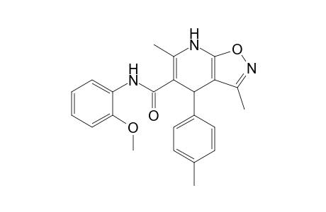 N-(2-Methoxyphenyl)-3,6-dimethyl-4-(4-methylphenyl)-4,7-dihydroisoxazolo[5,4-b]pyridine-5-carbox-amide