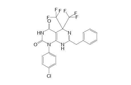 1-(4-Chlorophenyl)-7-(phenylmethyl)-5,5-bis(trifluoromethyl)-8H-pyrimido[4,5-d]pyrimidine-2,4-dione