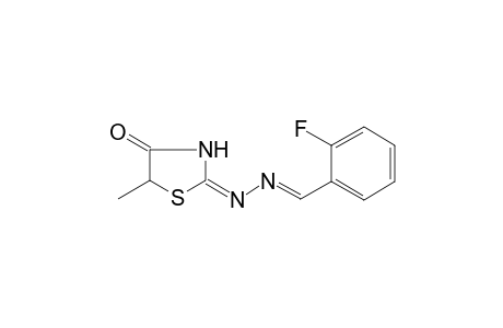 2-Fluorobenzaldehyde [(2E)-5-methyl-4-oxo-1,3-thiazolidin-2-ylidene]hydrazone