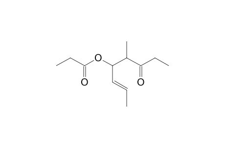 (1RS,2SR)-2-Methyl-3-oxo-1-[(E)-prop-1'-enyl]pentyl propanoate