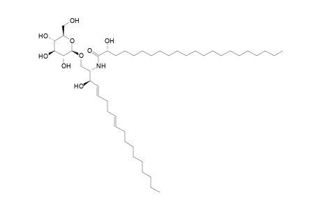 1-O-.beta.-D-Glucopyranosyl-(2S,3R,4E,8E)-2-[2(R)-hydroxy-docosanoylamino]-4,8-octadecadiene-1,3-diol