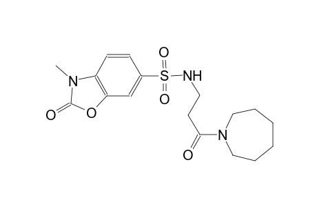 6-benzoxazolesulfonamide, N-[3-(hexahydro-1H-azepin-1-yl)-3-oxopropyl]-2,3-dihydro-3-methyl-2-oxo-