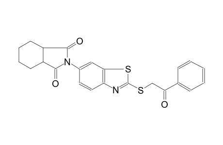 1H-isoindole-1,3(2H)-dione, hexahydro-2-[2-[(2-oxo-2-phenylethyl)thio]-6-benzothiazolyl]-