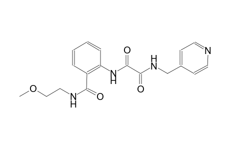 ethanediamide, N~1~-[2-[[(2-methoxyethyl)amino]carbonyl]phenyl]-N~2~-(4-pyridinylmethyl)-