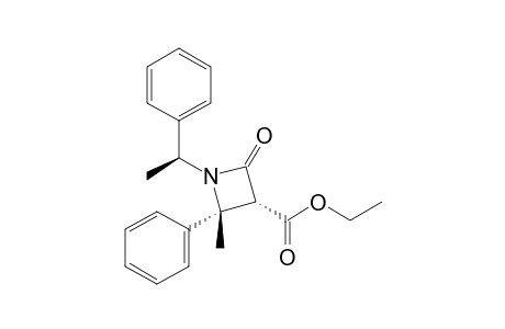 Ethyl (2R,3R)-2-methyl-4-oxo-2-phenyl-1-[(1S)-1-phenylethyl]azetidine-3-carboxylate