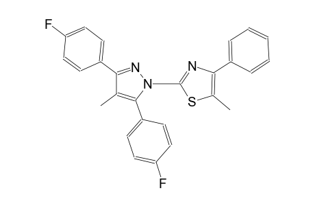 2-[3,5-bis(4-fluorophenyl)-4-methyl-1H-pyrazol-1-yl]-5-methyl-4-phenyl-1,3-thiazole