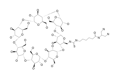 6(I)-DEOXY-6(I)-[3-[6-[N-[BIS-(AMINOMETHYL)-METHYL]-CARBAMOYLPENTYL]-THIOUREIDO]-CYCLOMALTOHEPTAOSE]